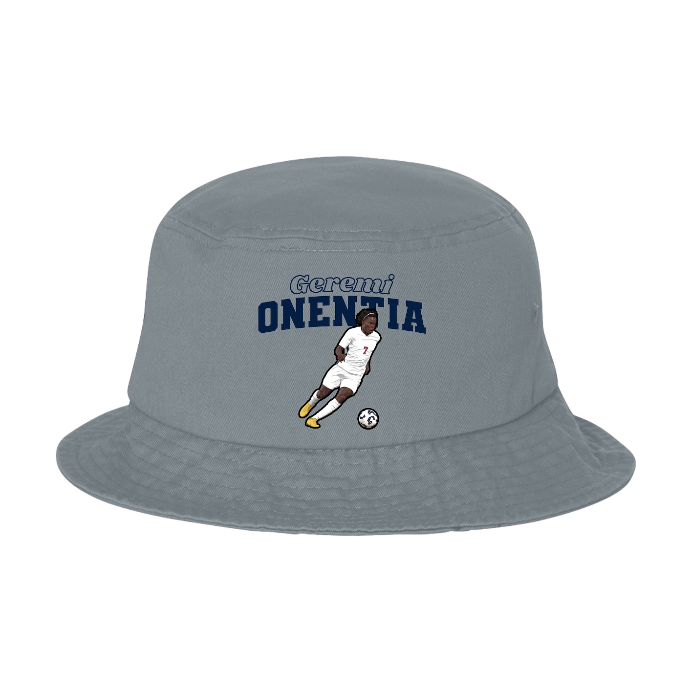 Bucket Cap — Name Arch in Grey