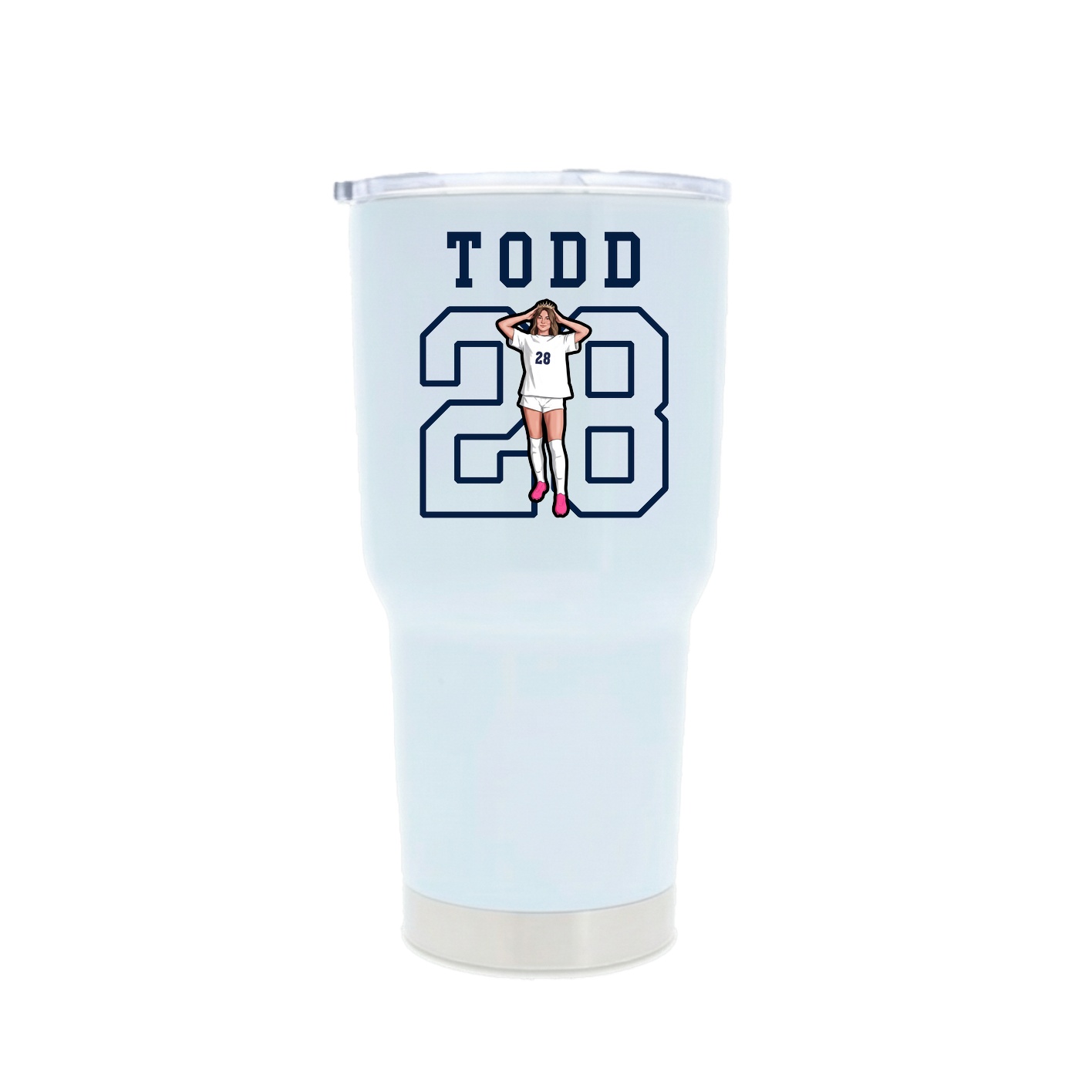 30oz Stainless Steel Tumbler — Shirsey in White