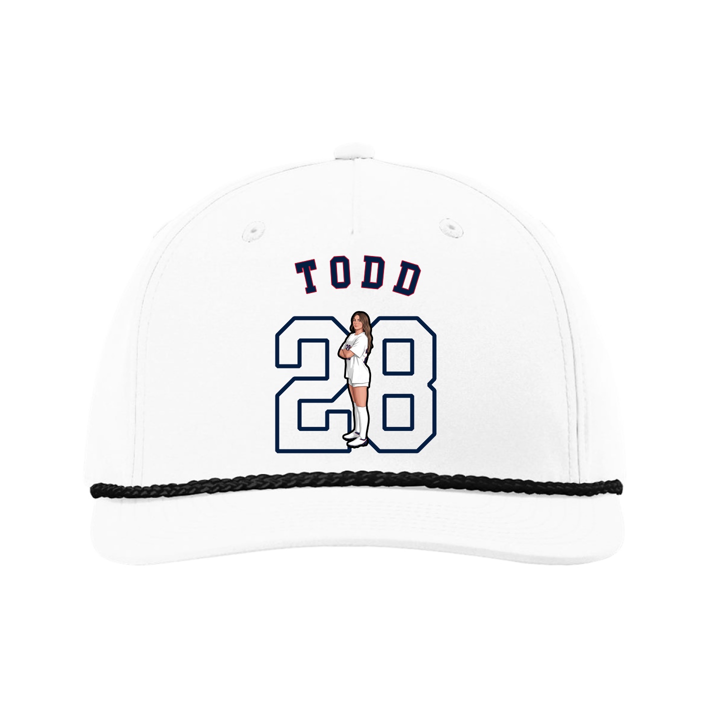 Five-Panel Classic Rope Cap — Shirsey Arch in White