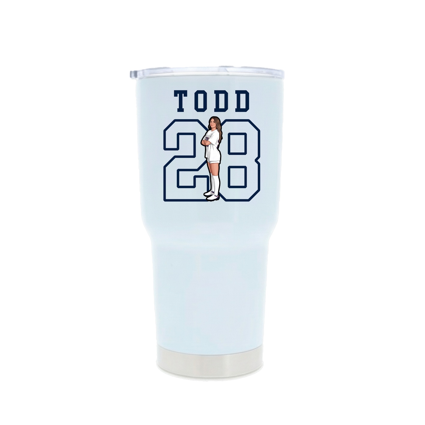 30oz Stainless Steel Tumbler — Shirsey in White