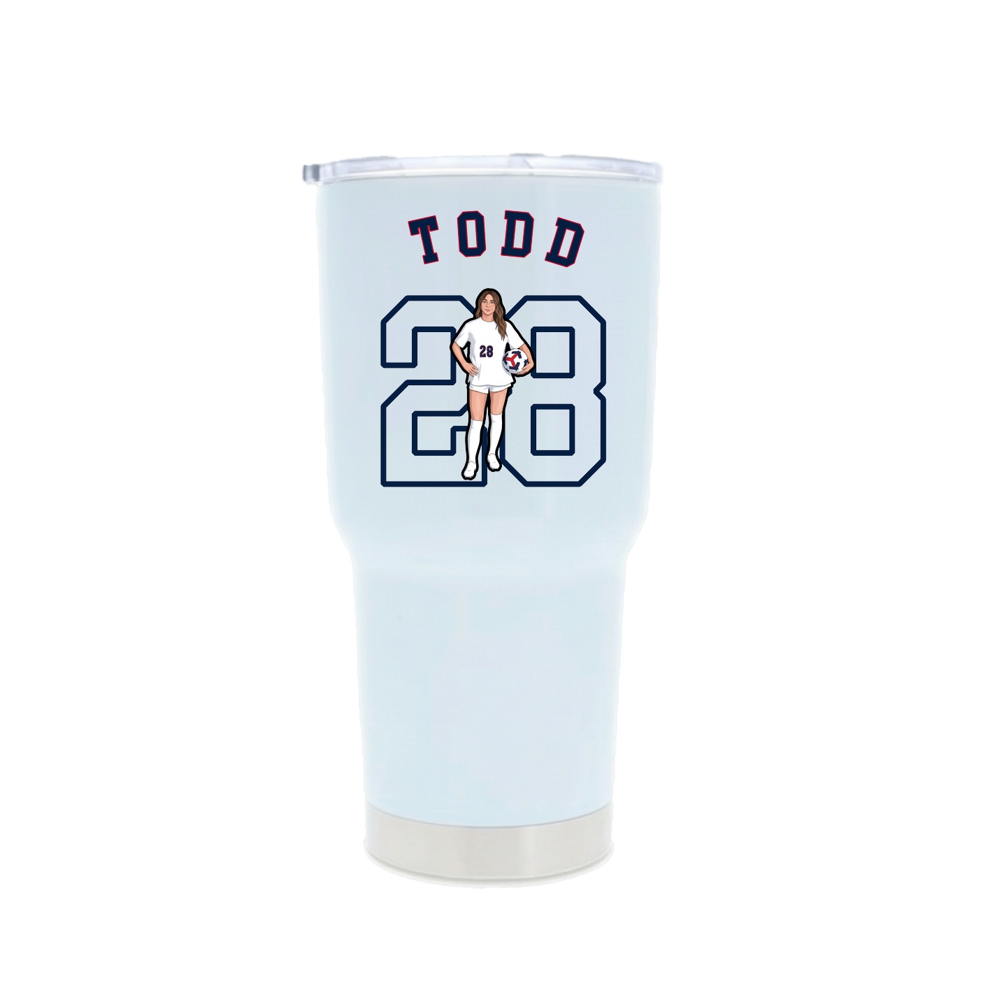 30oz Stainless Steel Tumbler — Shirsey Arch in White