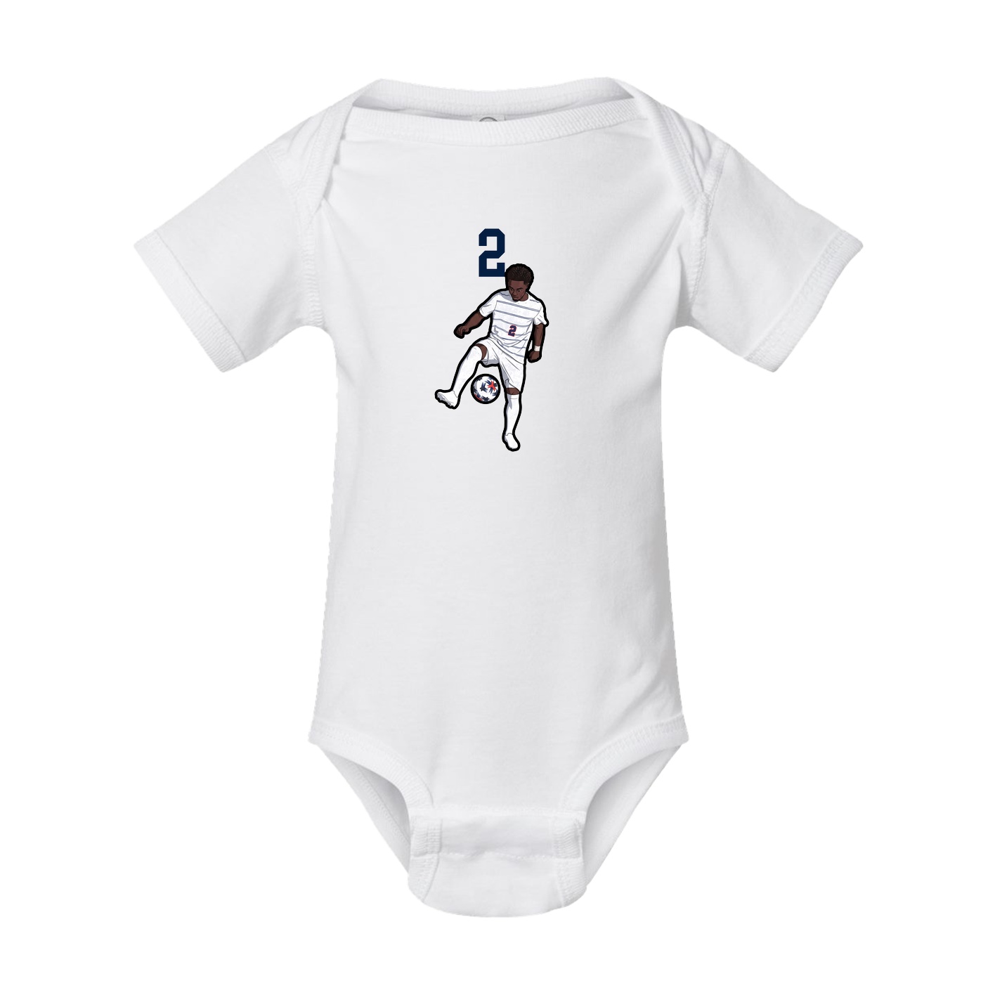 Baby Onesie — Number Top in White
