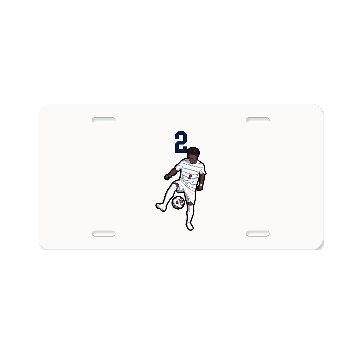 License Plate — Number Top in Classic