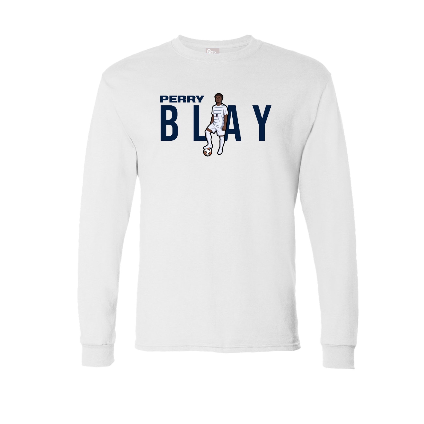 Long Sleeve Tee — Player Name in White