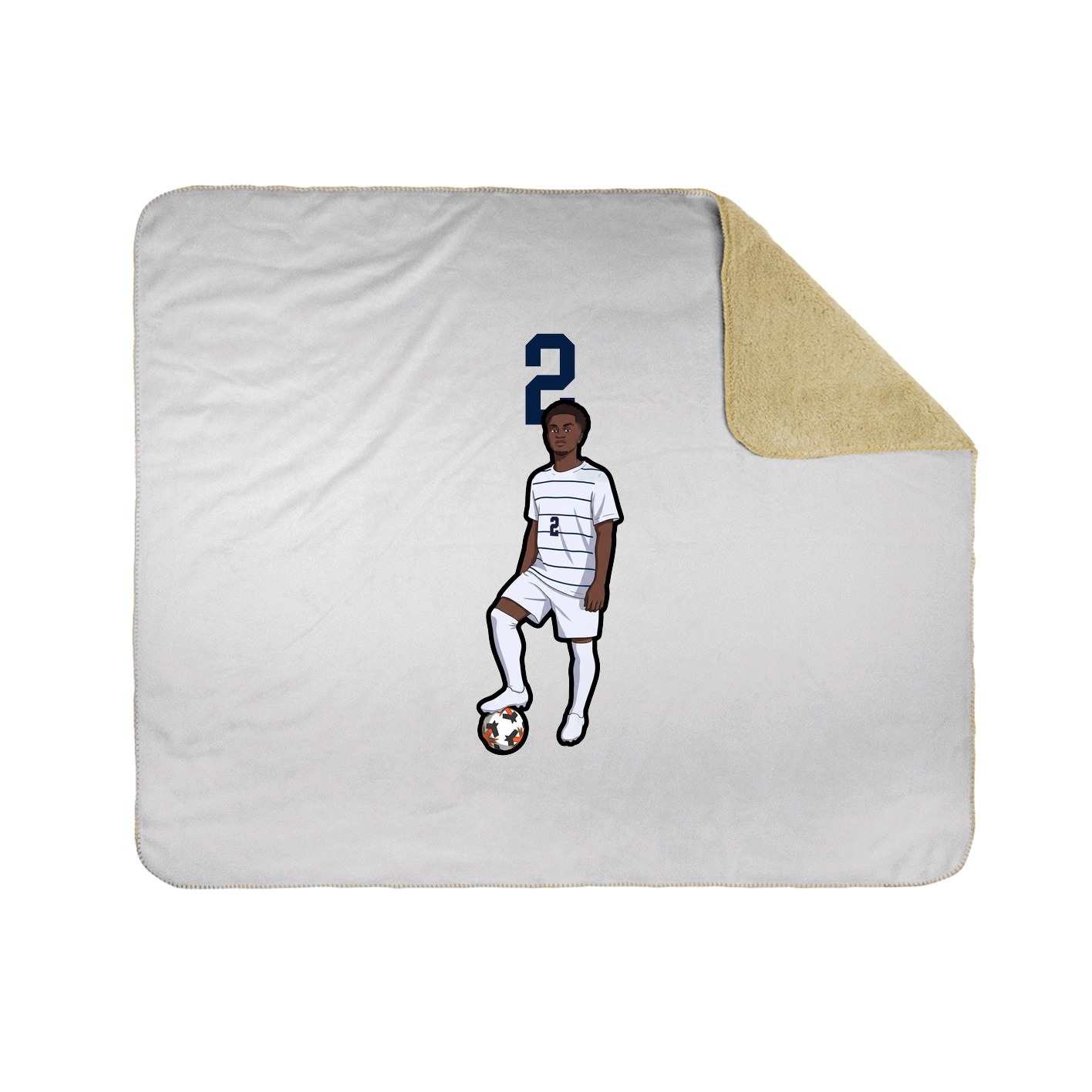 Throw Blanket — Number Top in White