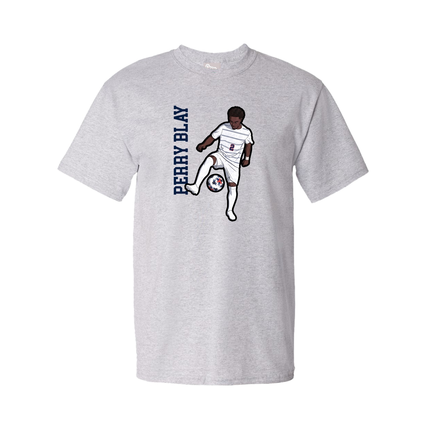 Tee — Name Vertical in Grey