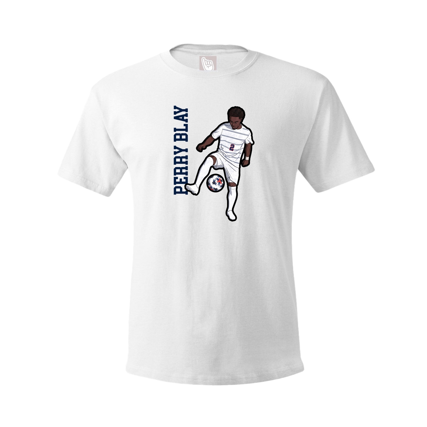 Youth Tee — Name Vertical in White