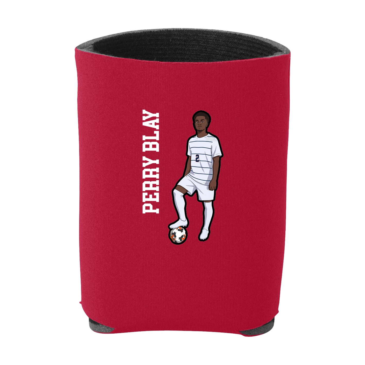 Can Holder — Name Vertical in Red