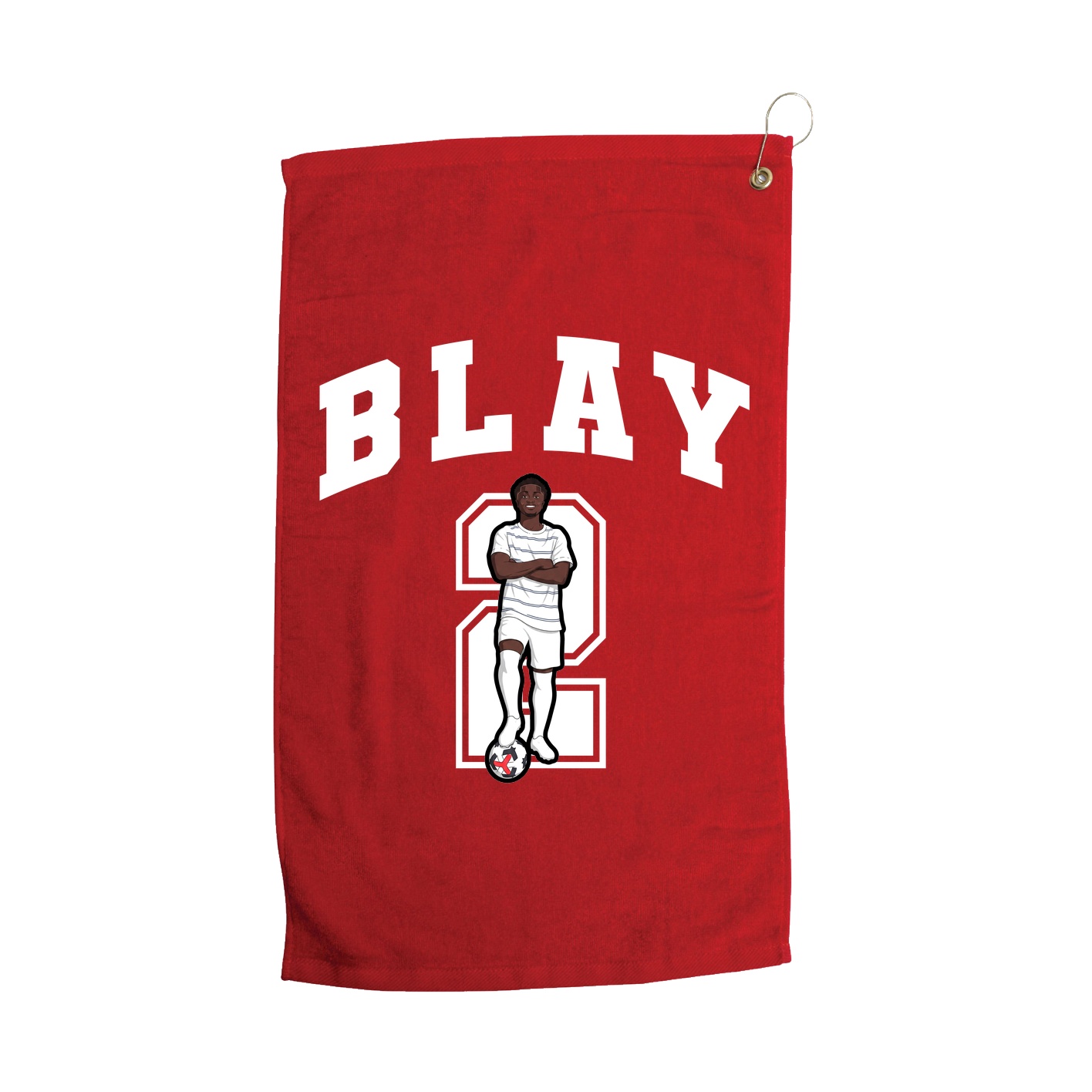 Golf Towel — Number in Red