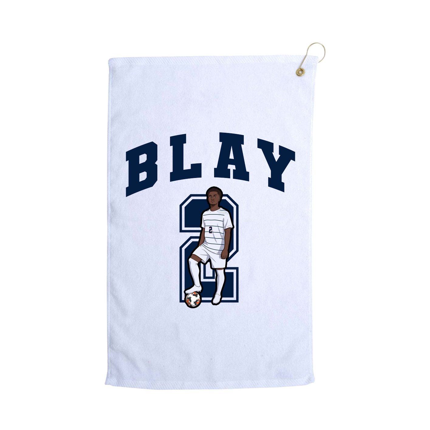 Golf Towel — Number in White