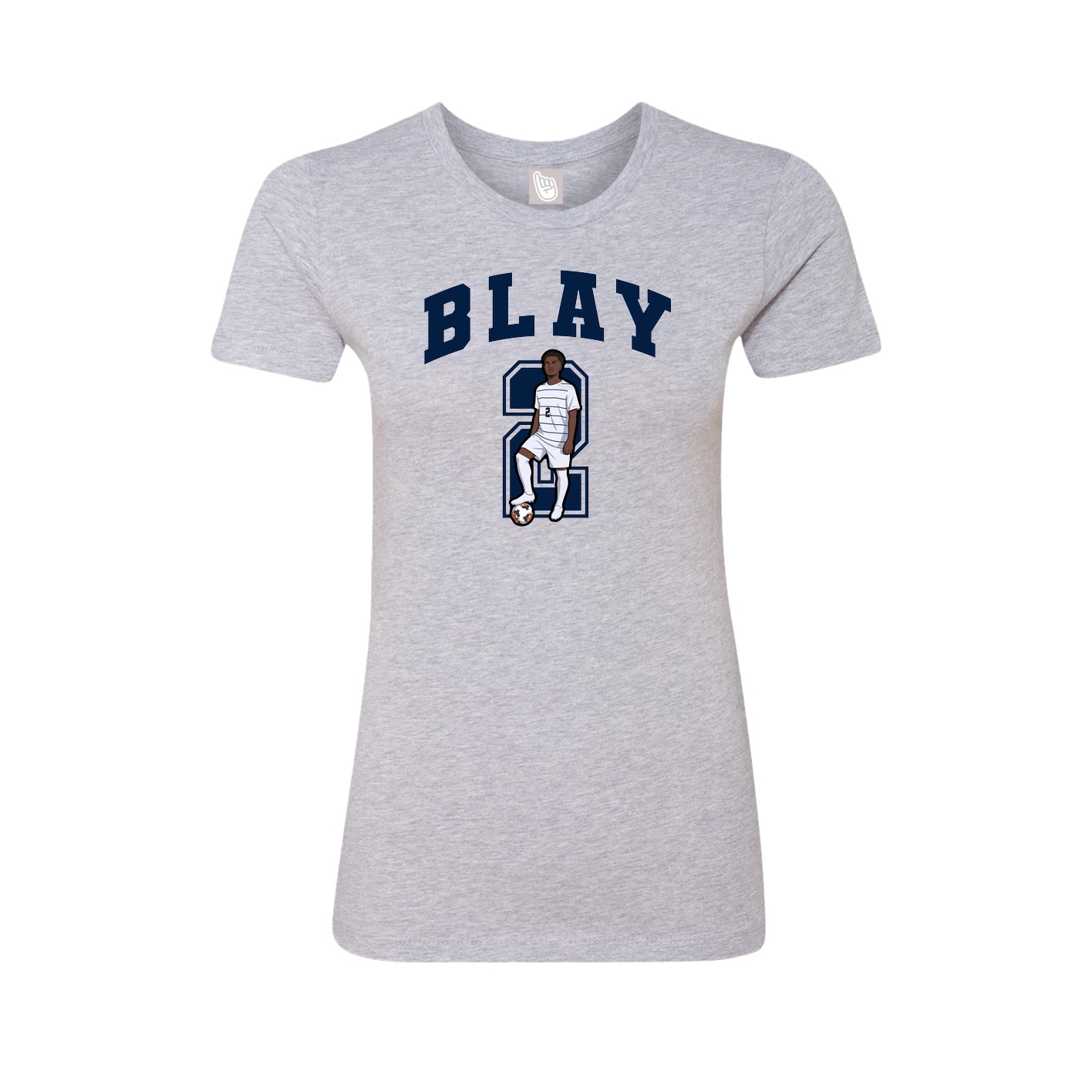 Fitted Women's Tee — Number in Grey