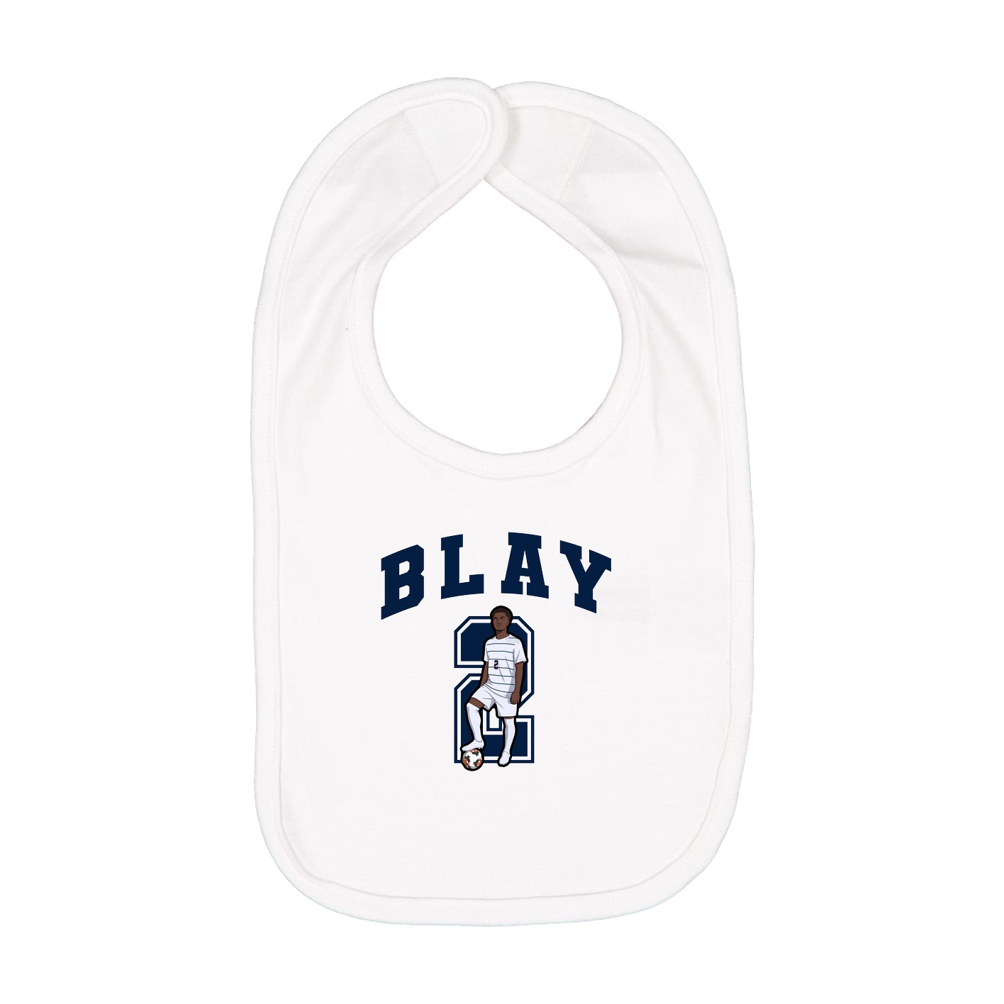 Infant Bib — Number in White