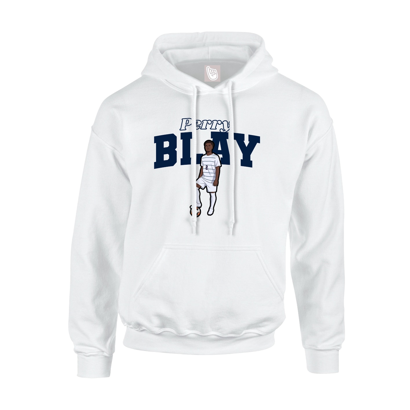 Hoodie — Name Arch in White