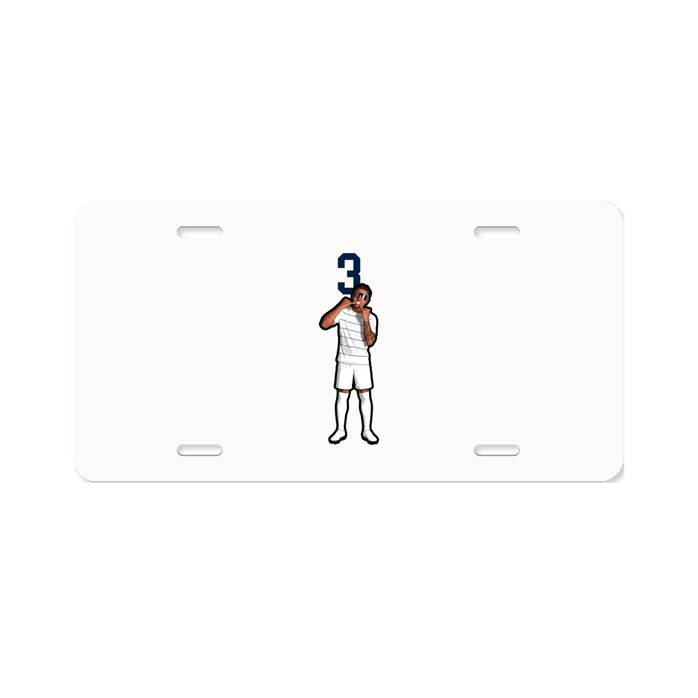 License Plate — Number Top in Classic