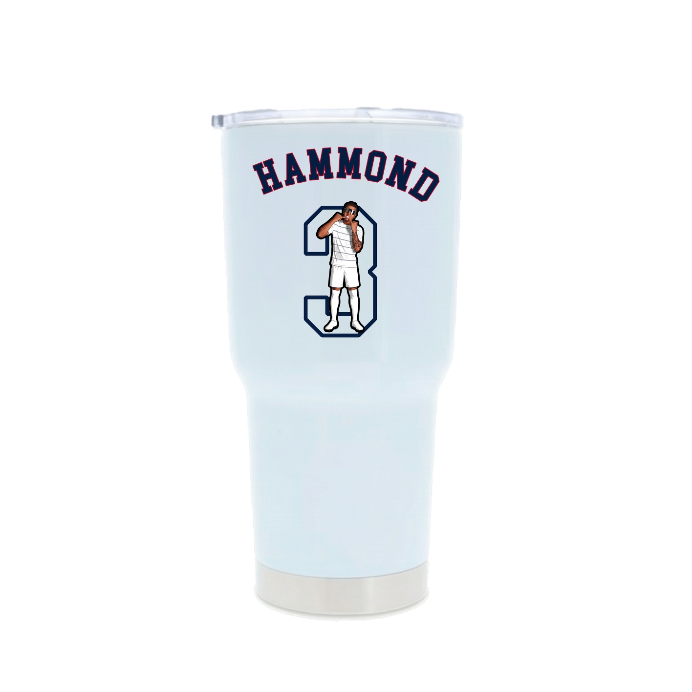 30oz Stainless Steel Tumbler — Shirsey Arch in White