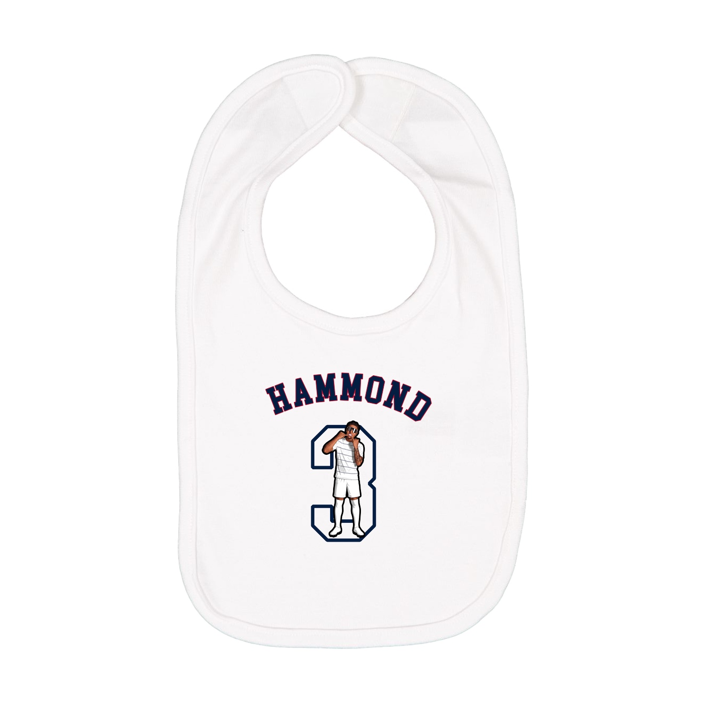 Infant Bib — Shirsey Arch in White