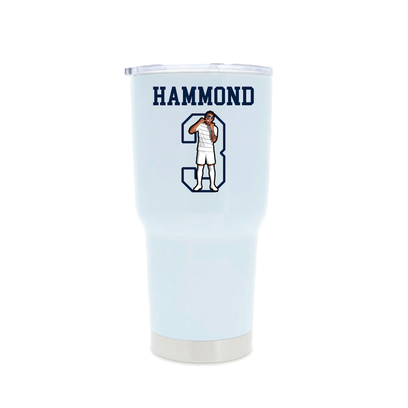 30oz Stainless Steel Tumbler — Shirsey in White