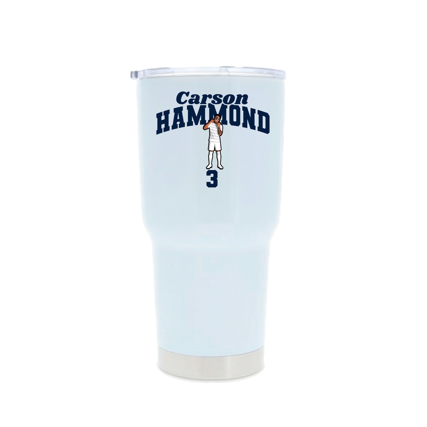 30oz Stainless Steel Tumbler — Signature Arch in White