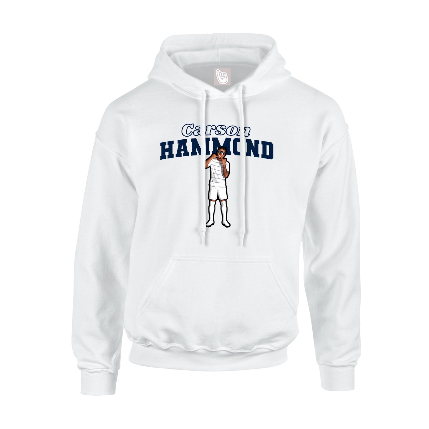 Hoodie — Name Arch in White