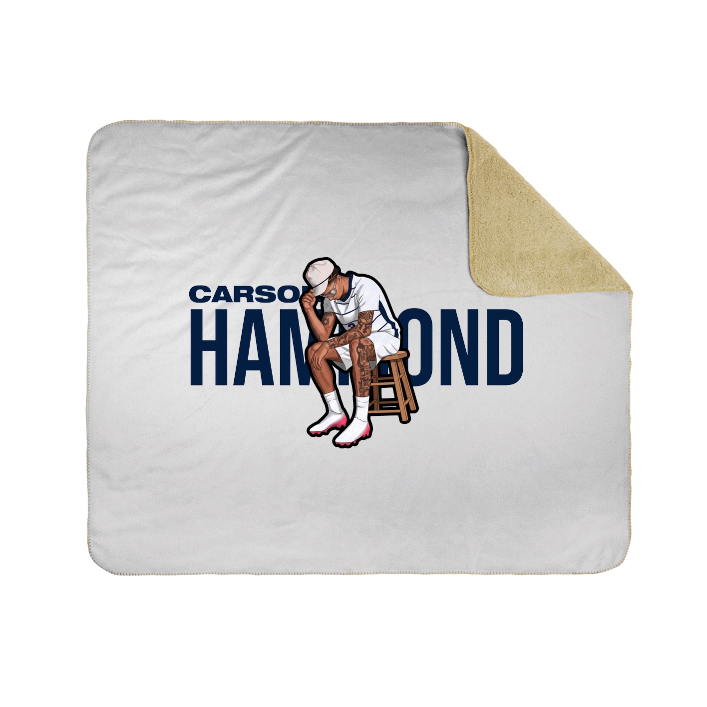 Throw Blanket — Player Name in White