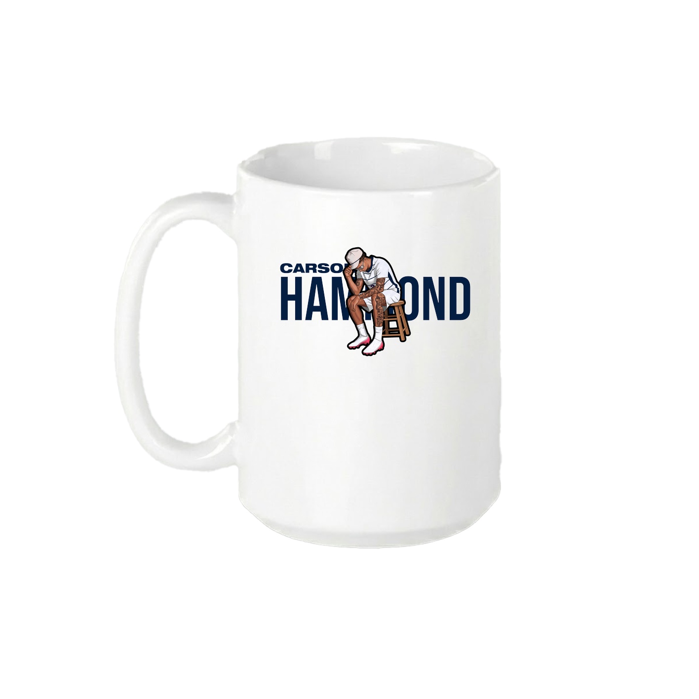 15oz Coffee Mug — Player Name in White