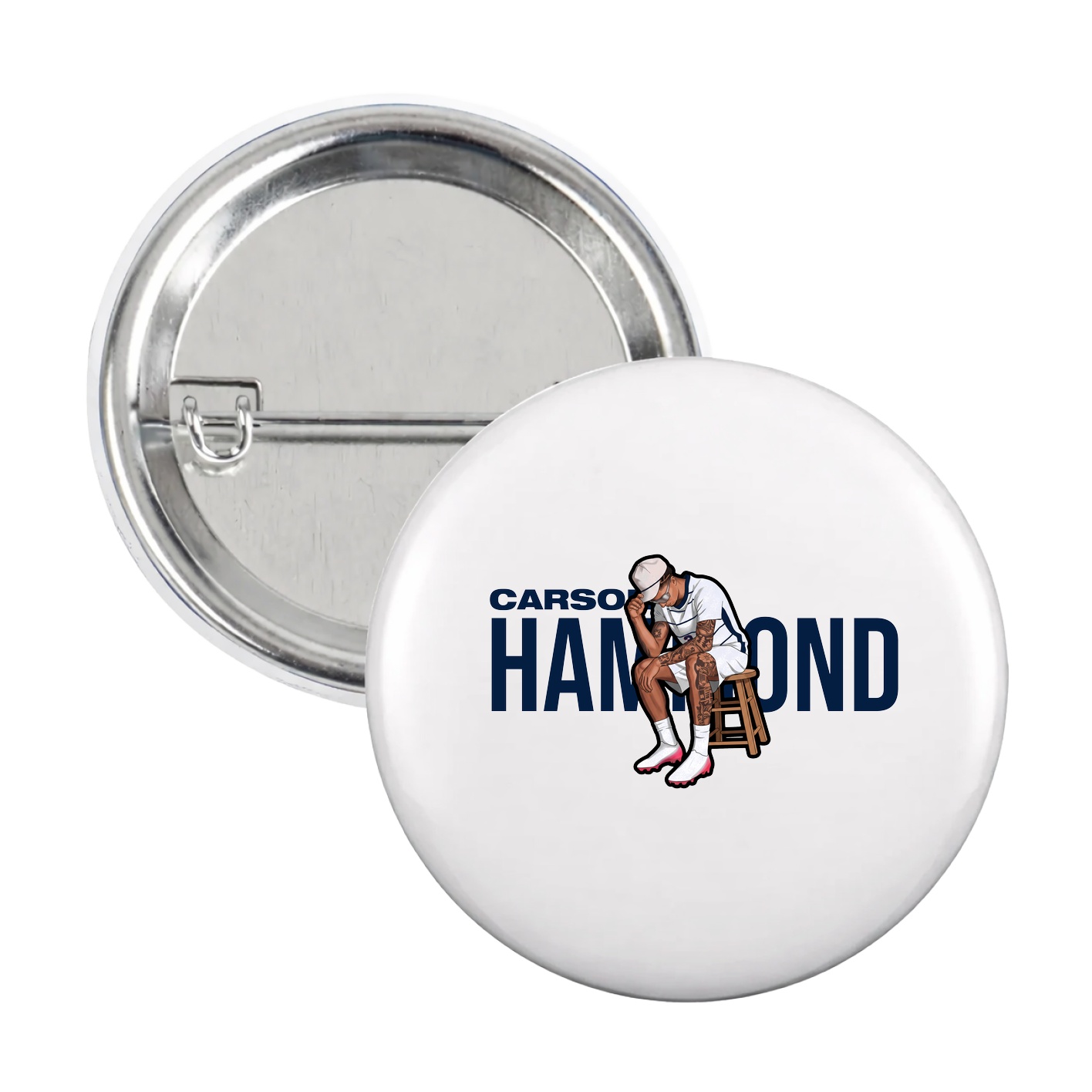 Game Day Button — Player Name in White