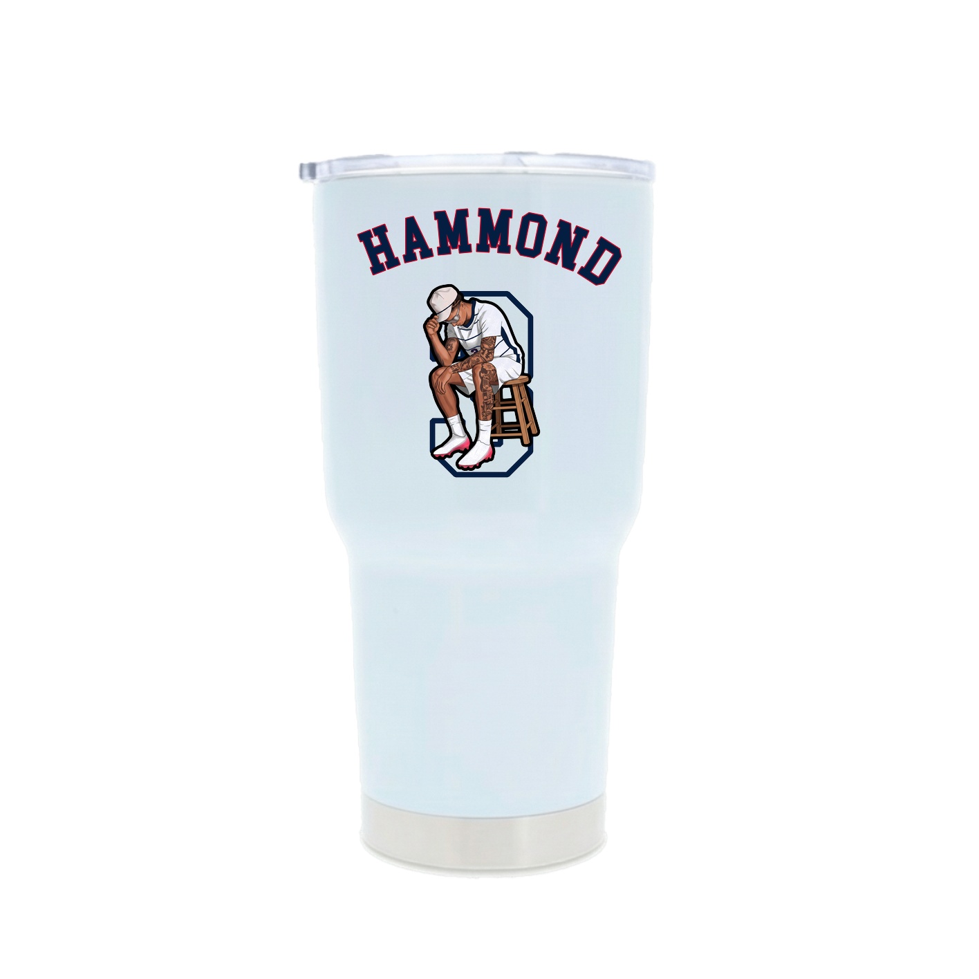 30oz Stainless Steel Tumbler — Shirsey Arch in White