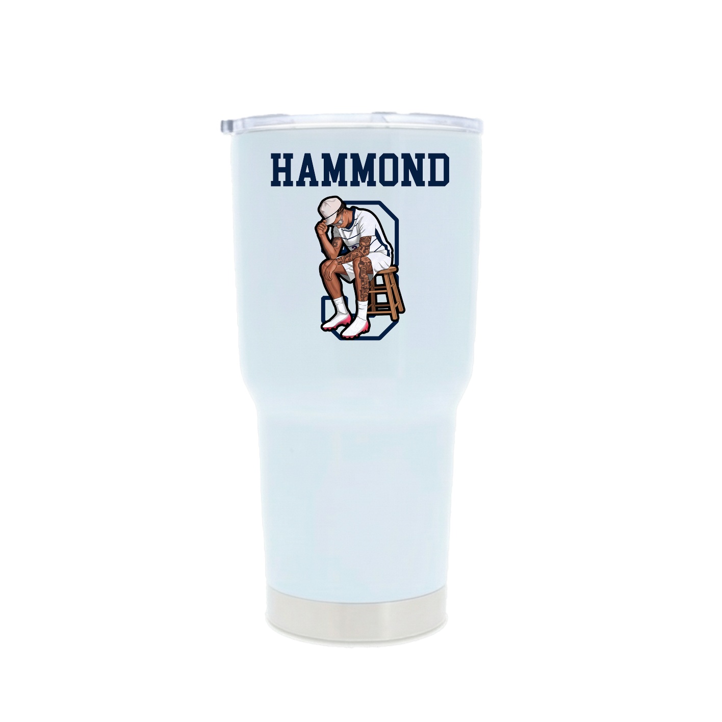 30oz Stainless Steel Tumbler — Shirsey in White