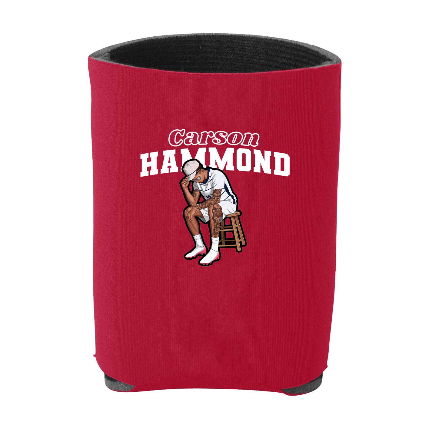 Can Holder — Name Arch in Red