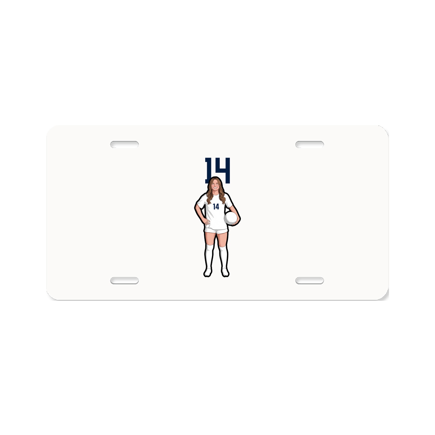 License Plate — Number Top in Classic