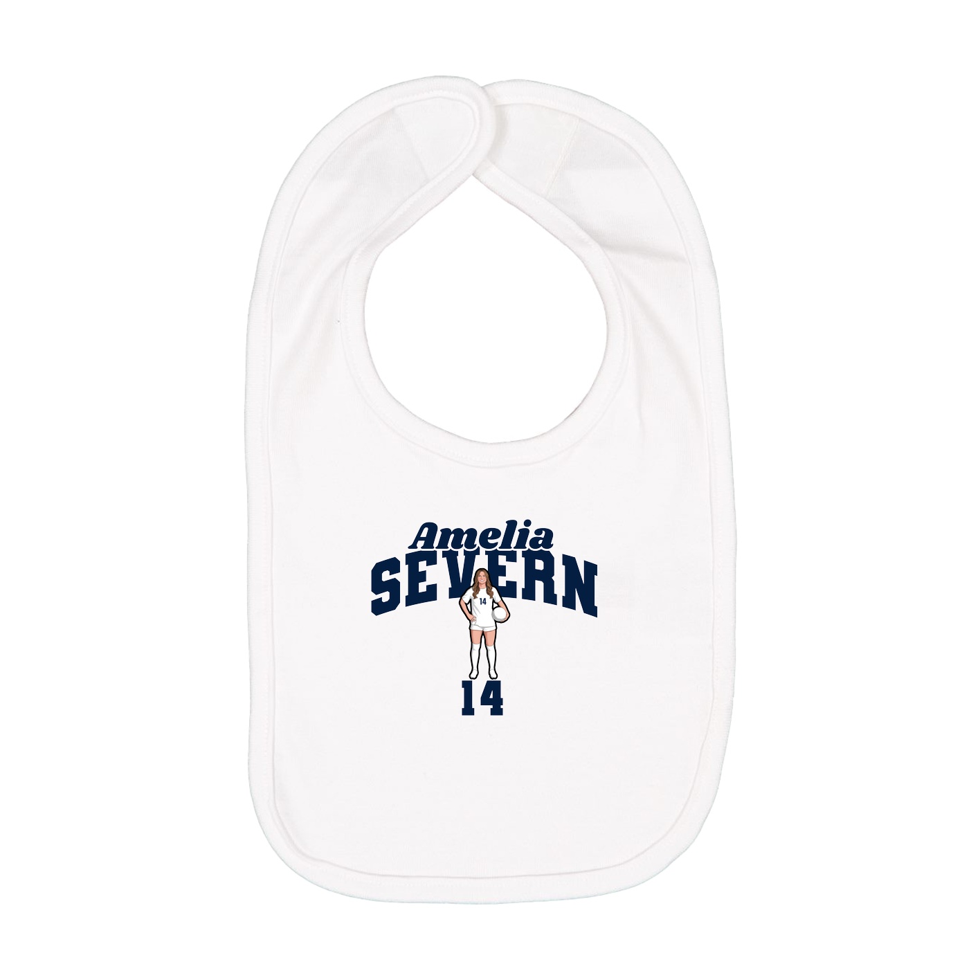 Infant Bib — Signature Arch in White