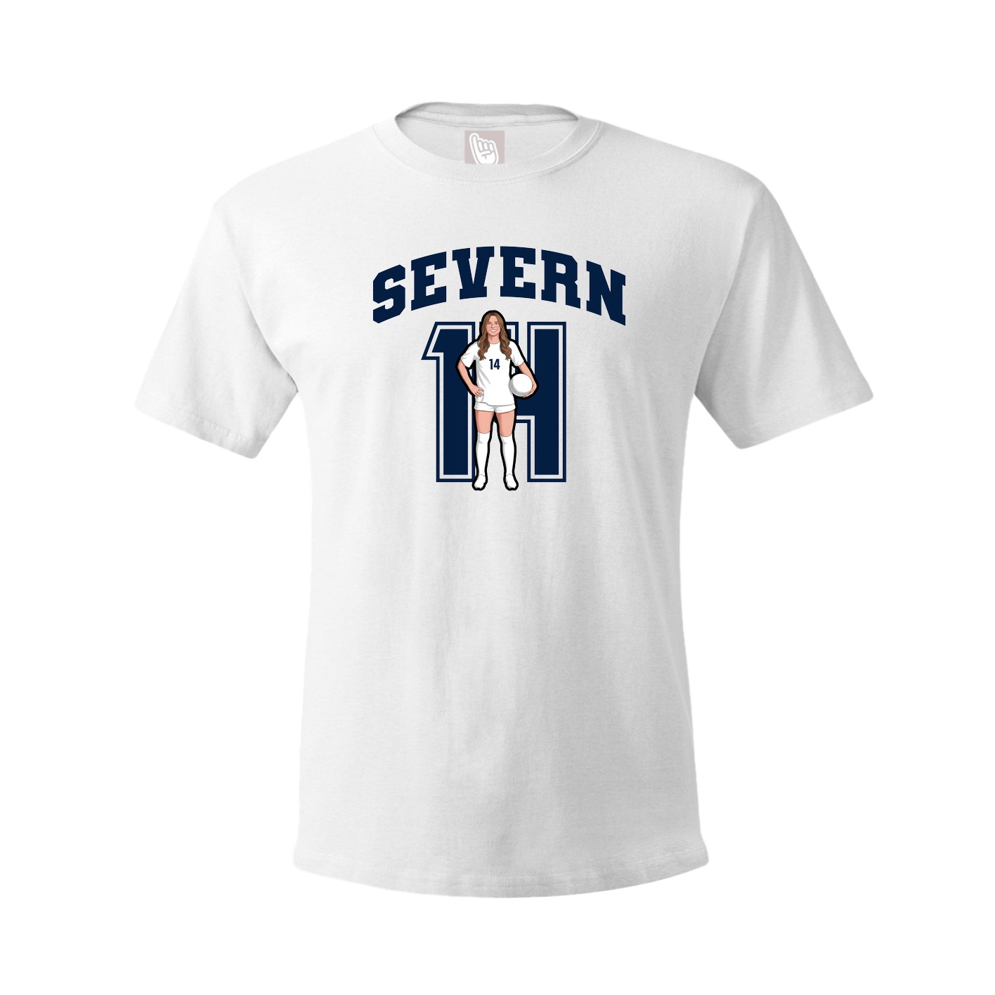 Youth Tee — Number in White