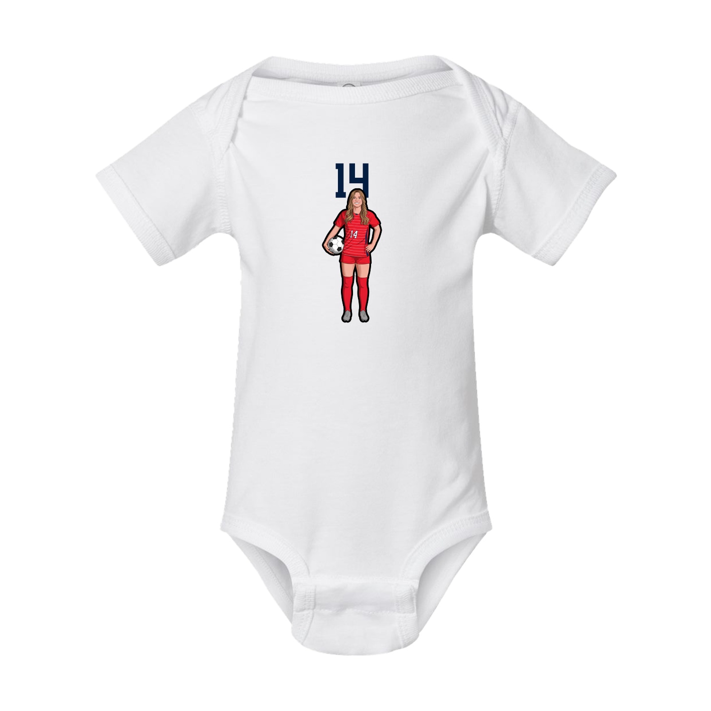 Baby Onesie — Number Top in White