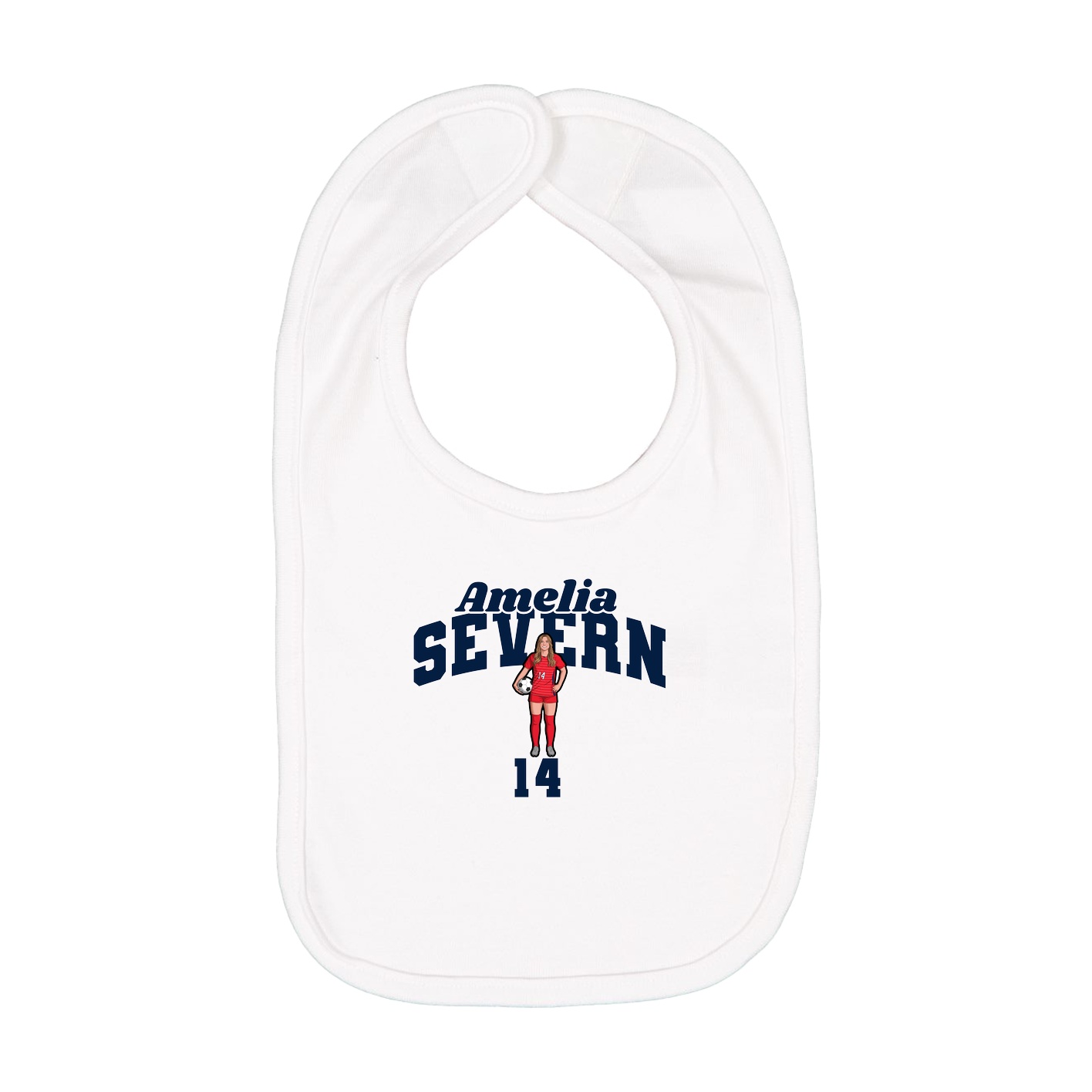 Infant Bib — Signature Arch in White