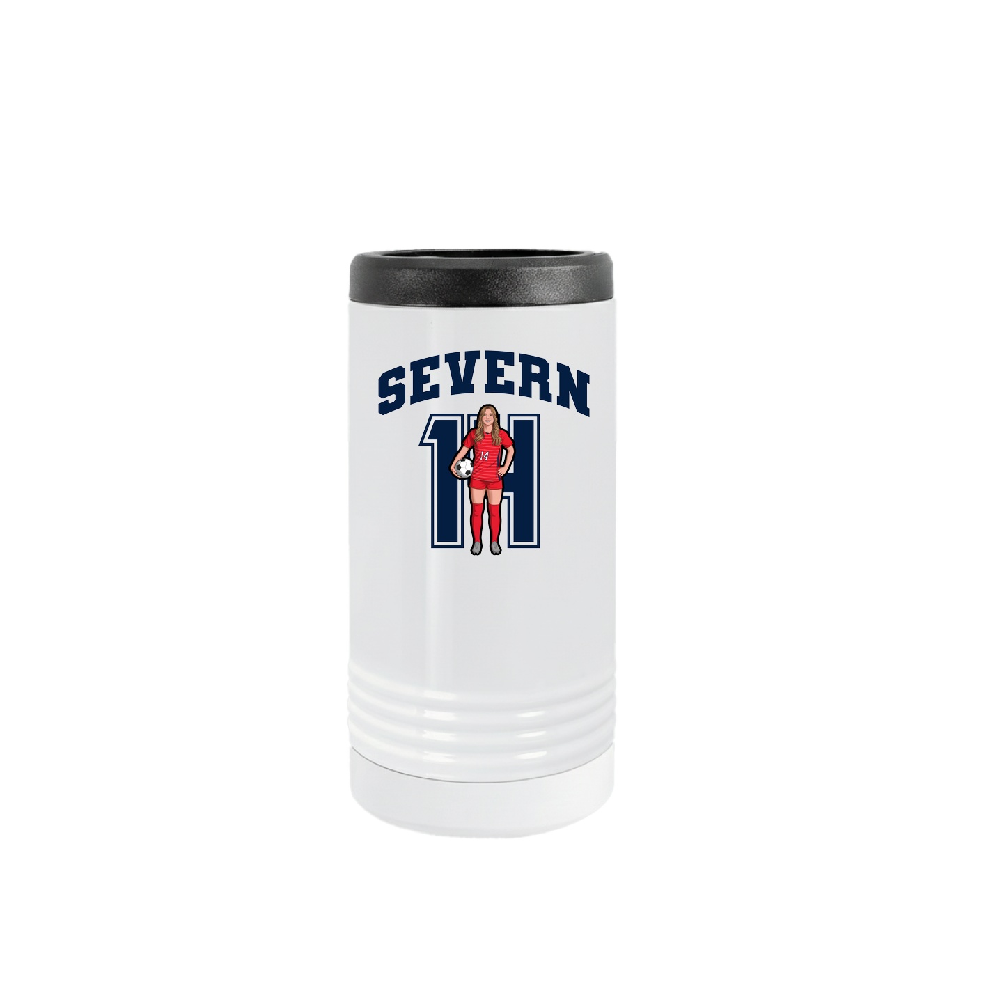 Slim Beverage Holder — Number in White