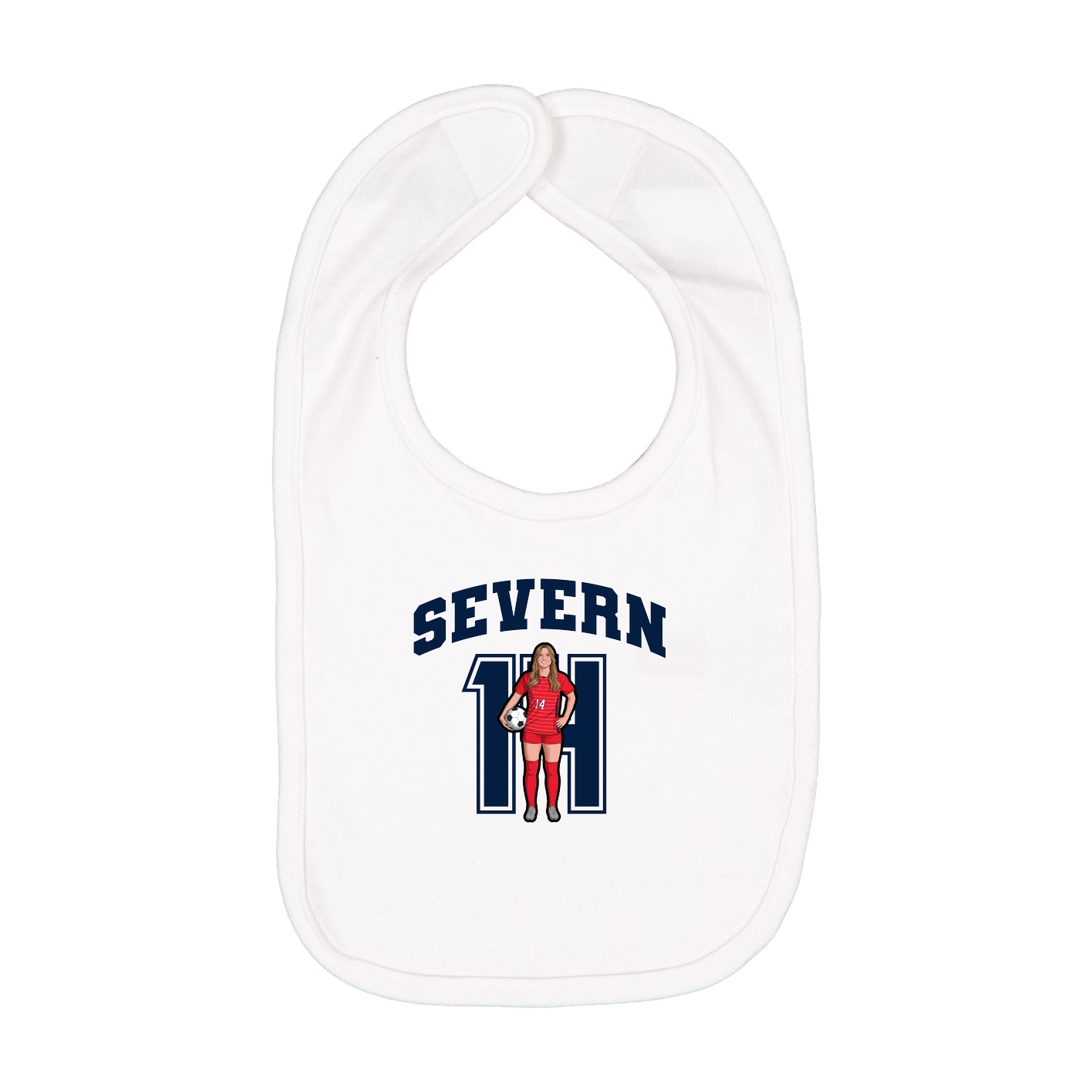 Infant Bib — Number in White