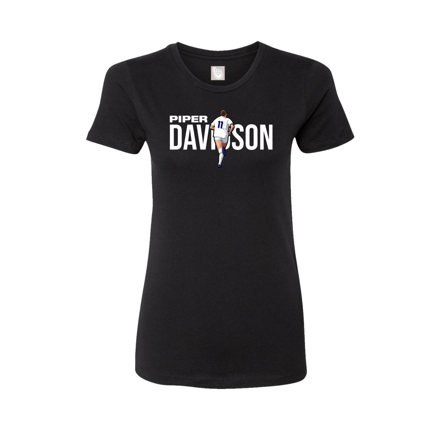 Fitted Women's Tee — Player Name in Black