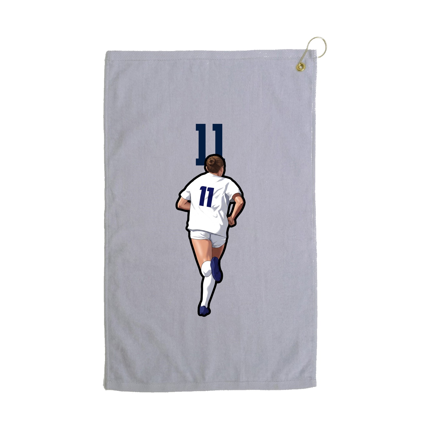 Golf Towel — Number Top in Grey