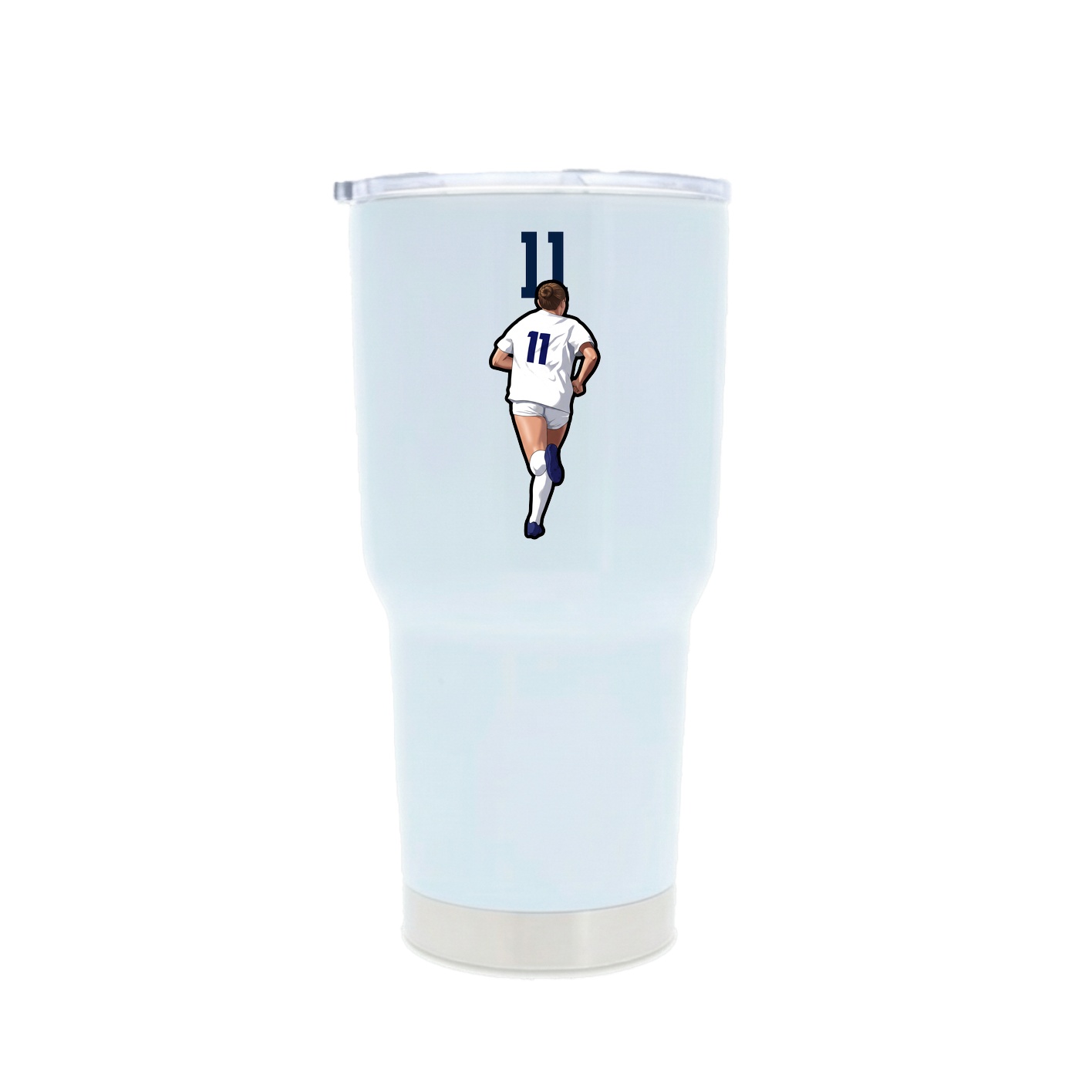 30oz Stainless Steel Tumbler — Number Top in White