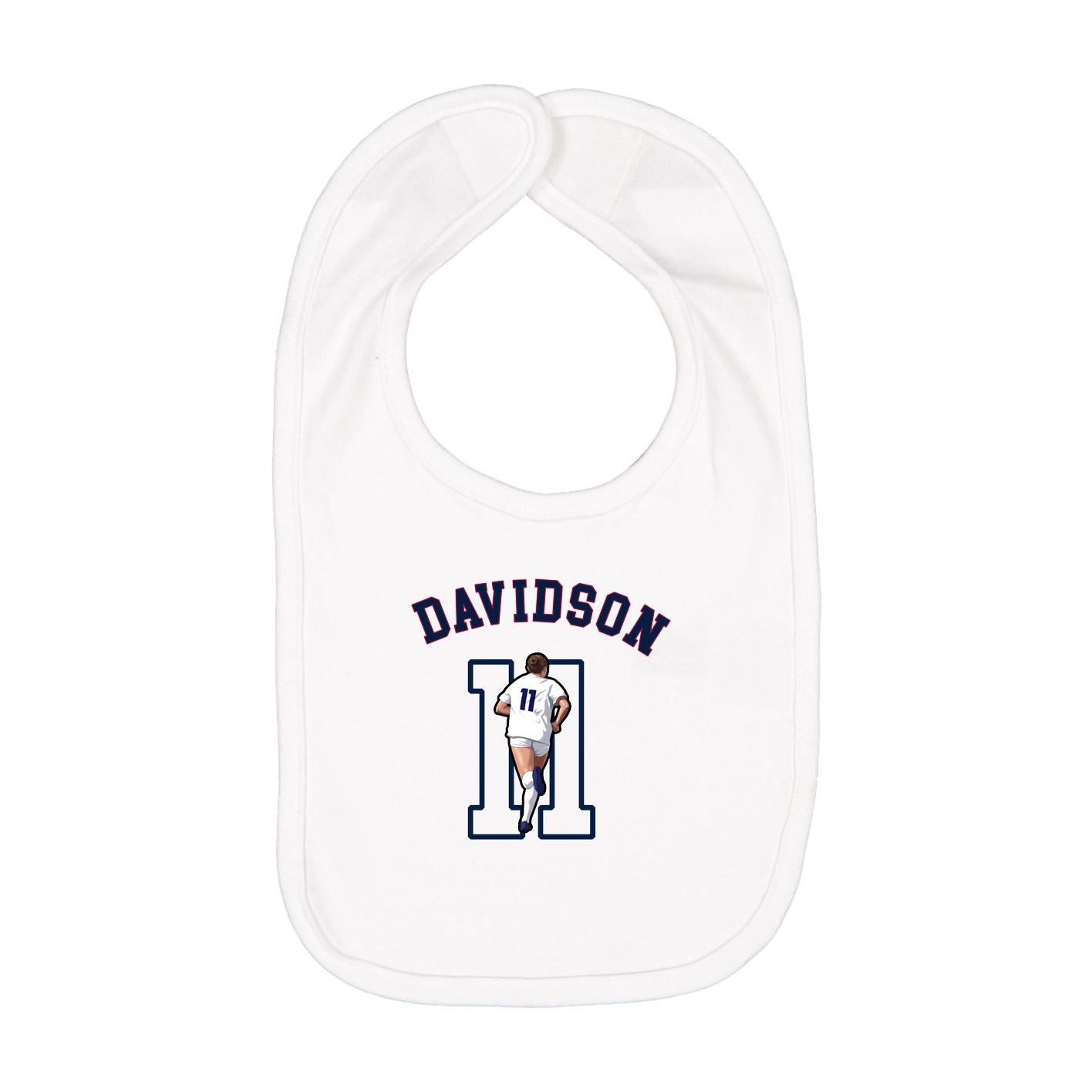 Infant Bib — Shirsey Arch in White