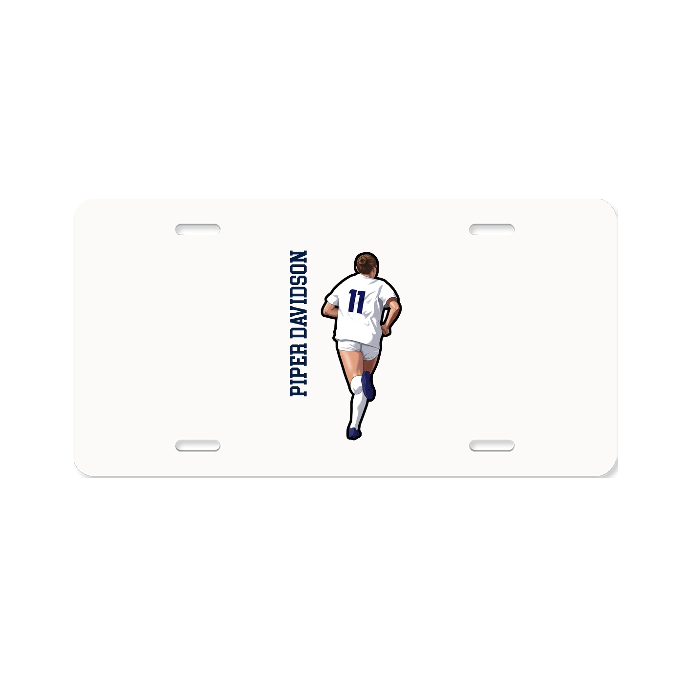 License Plate — Name Vertical in Classic