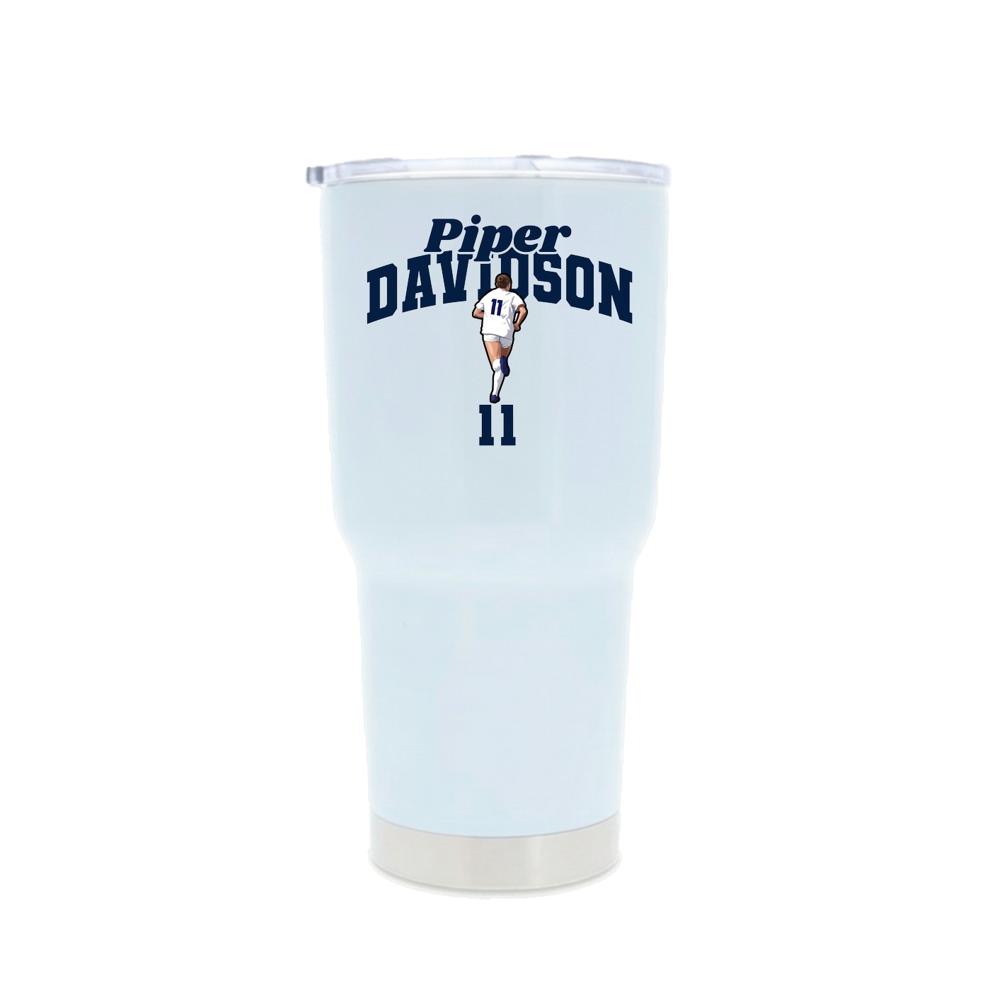 30oz Stainless Steel Tumbler — Signature Arch in White