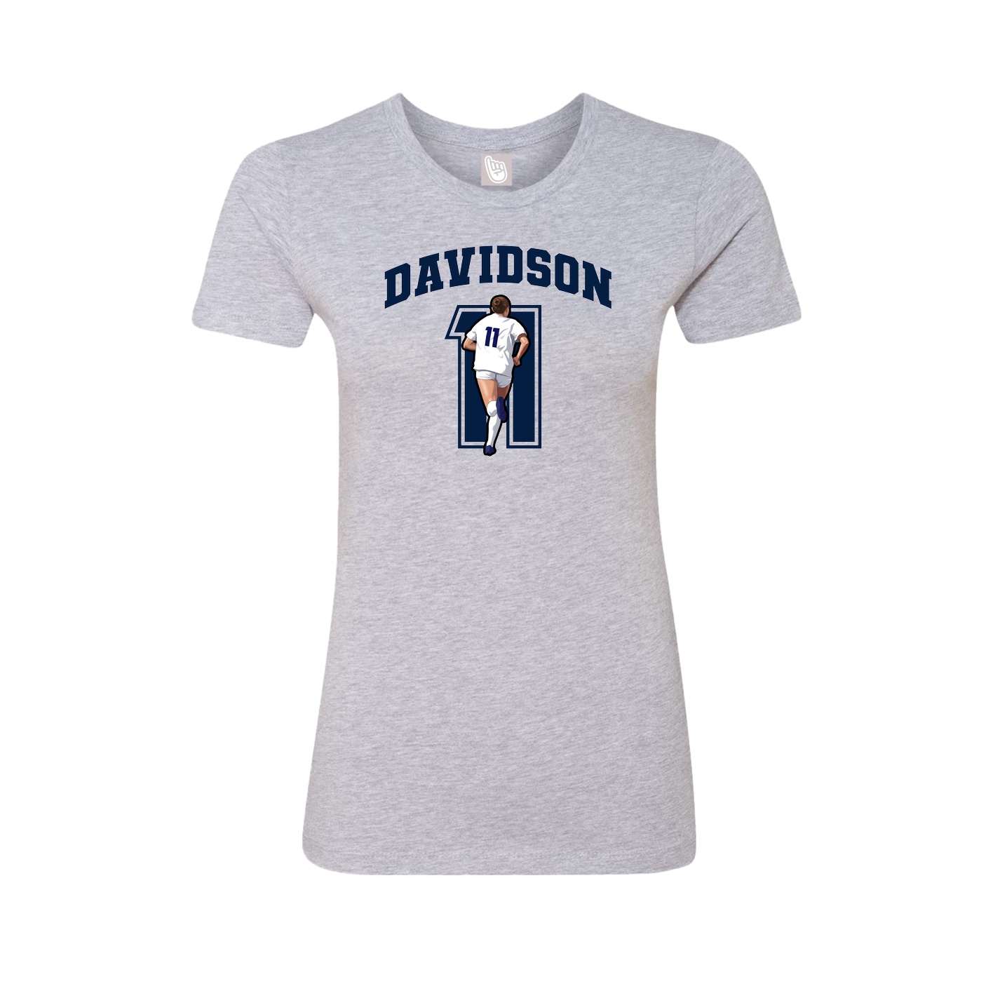 Fitted Women's Tee — Number in Grey