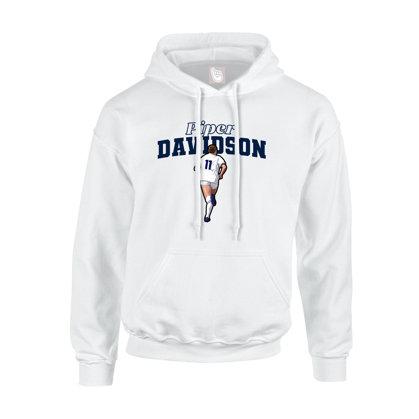 Hoodie — Name Arch in White