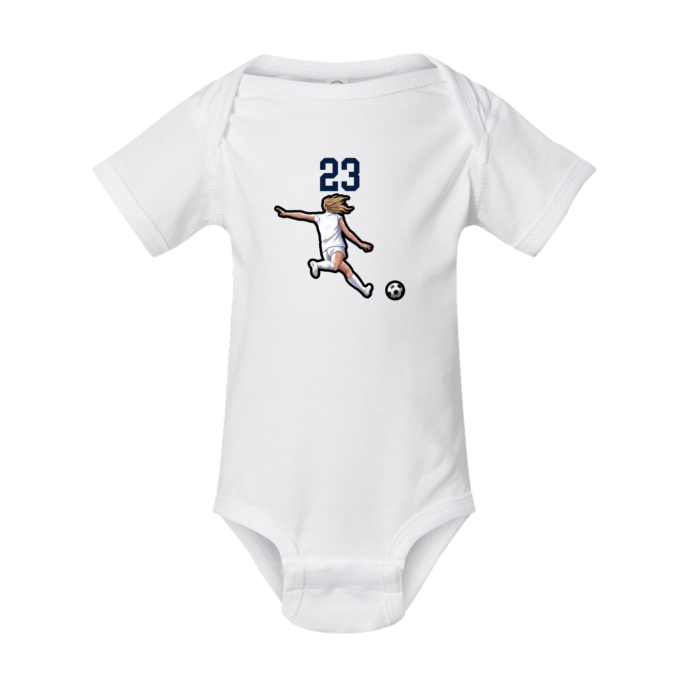 Baby Onesie — Number Top in White