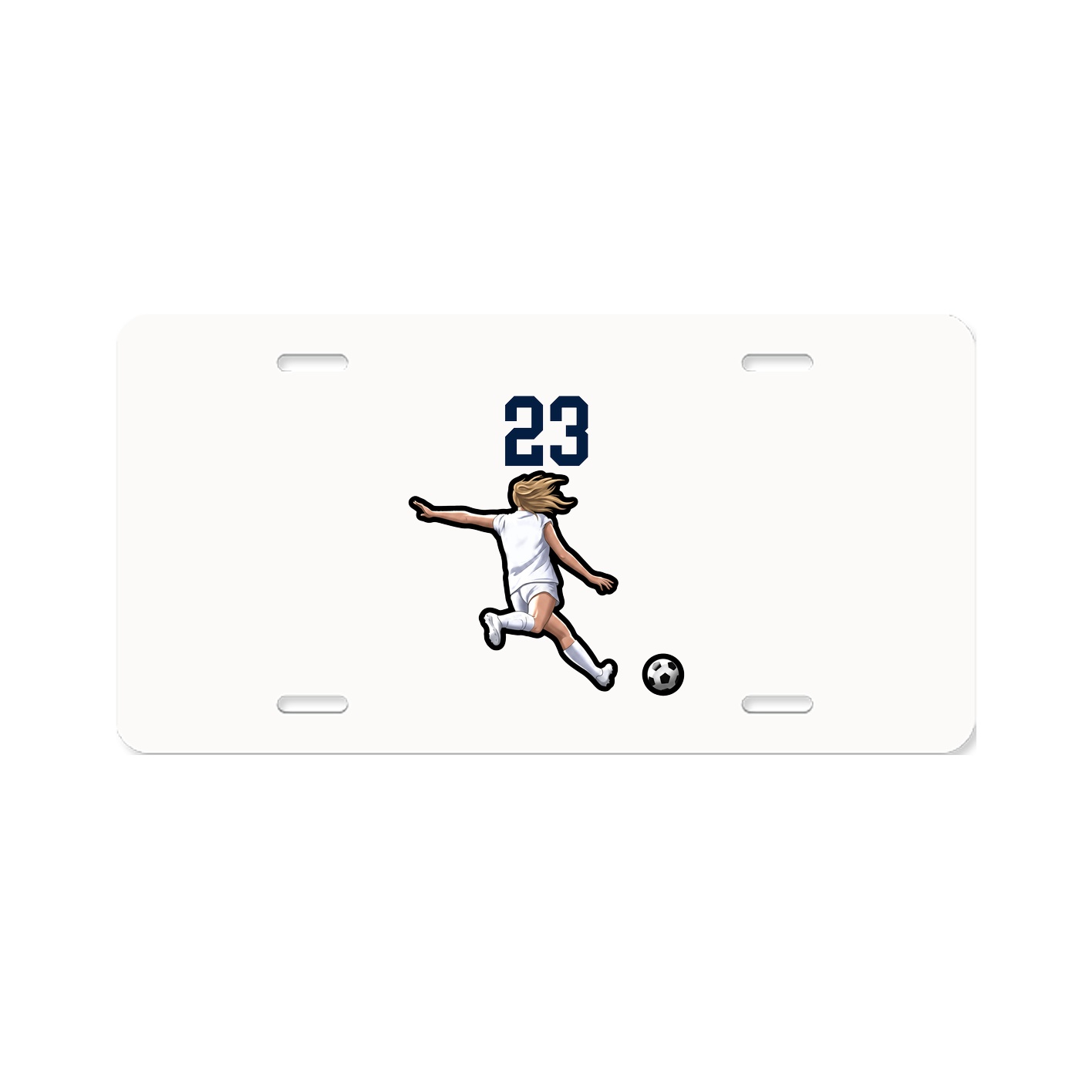 License Plate — Number Top in Classic
