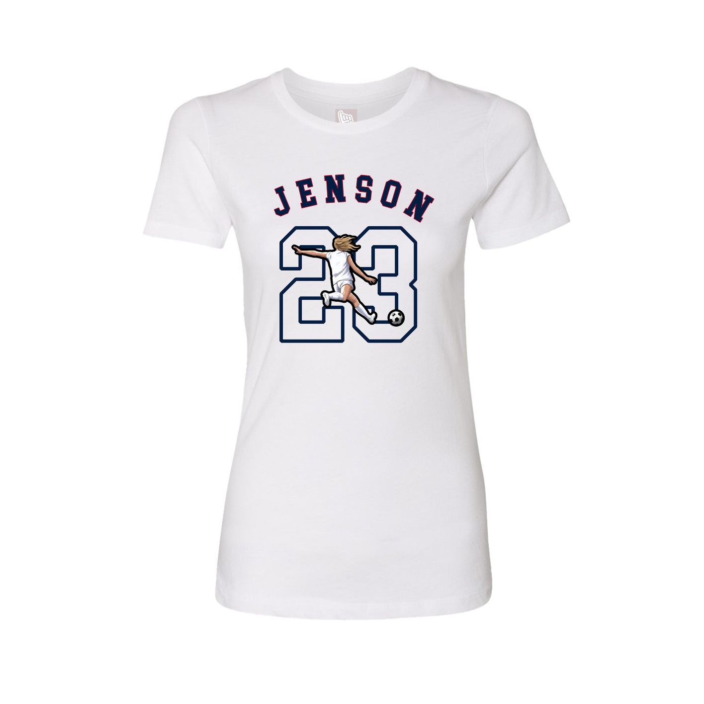 Fitted Women's Tee — Shirsey Arch in White