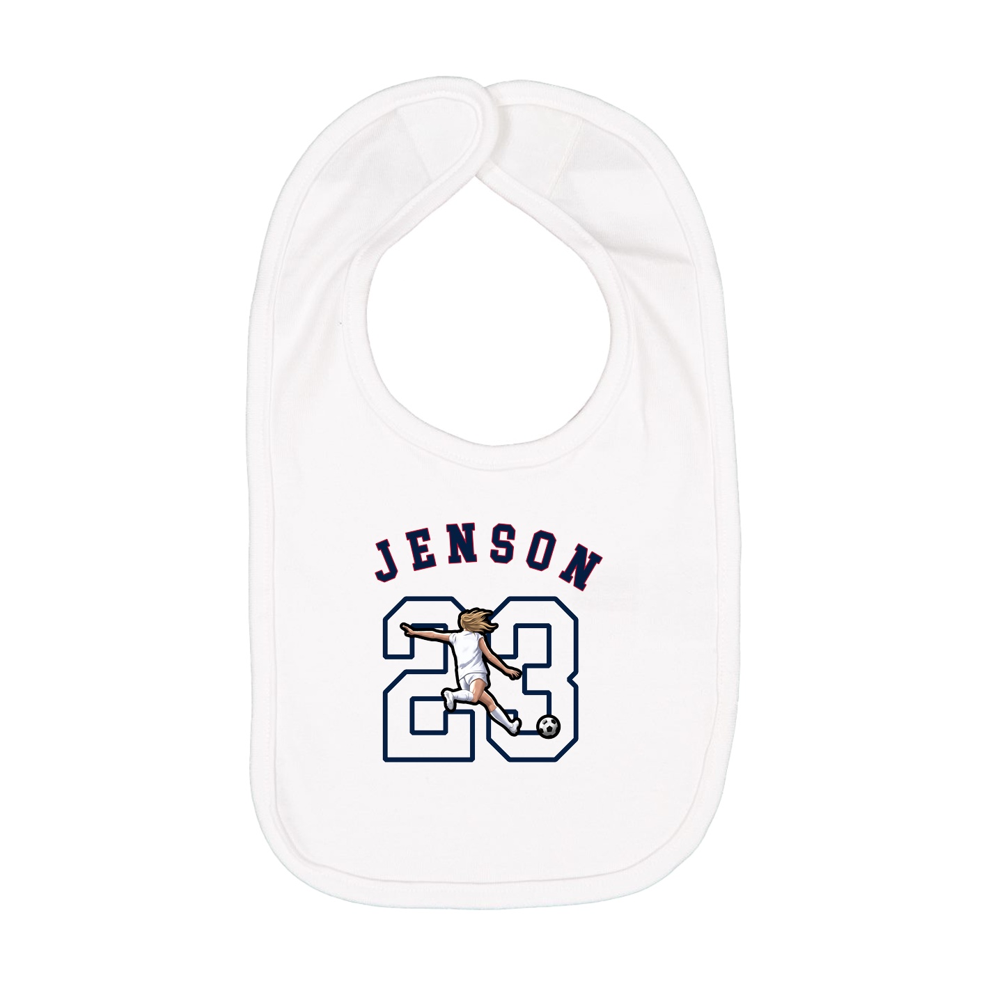 Infant Bib — Shirsey Arch in White