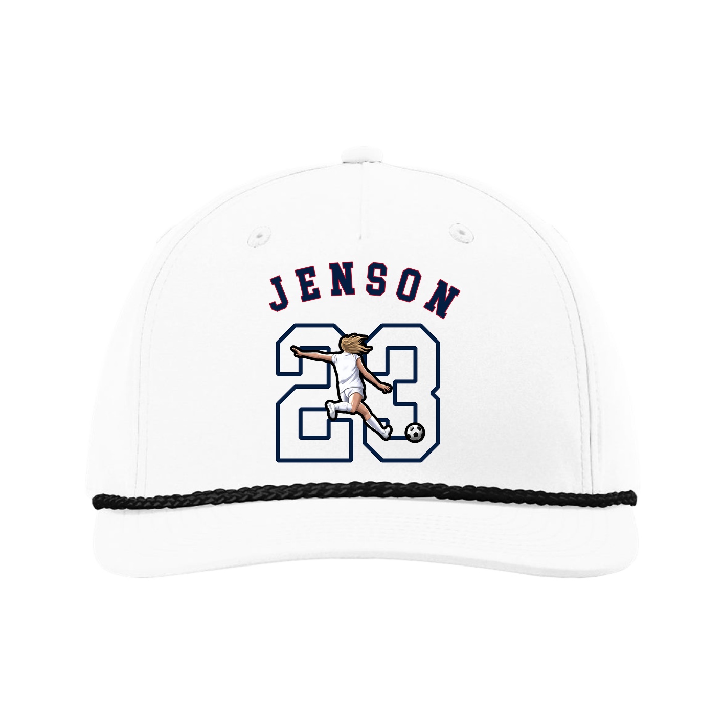 Five-Panel Classic Rope Cap — Shirsey Arch in White