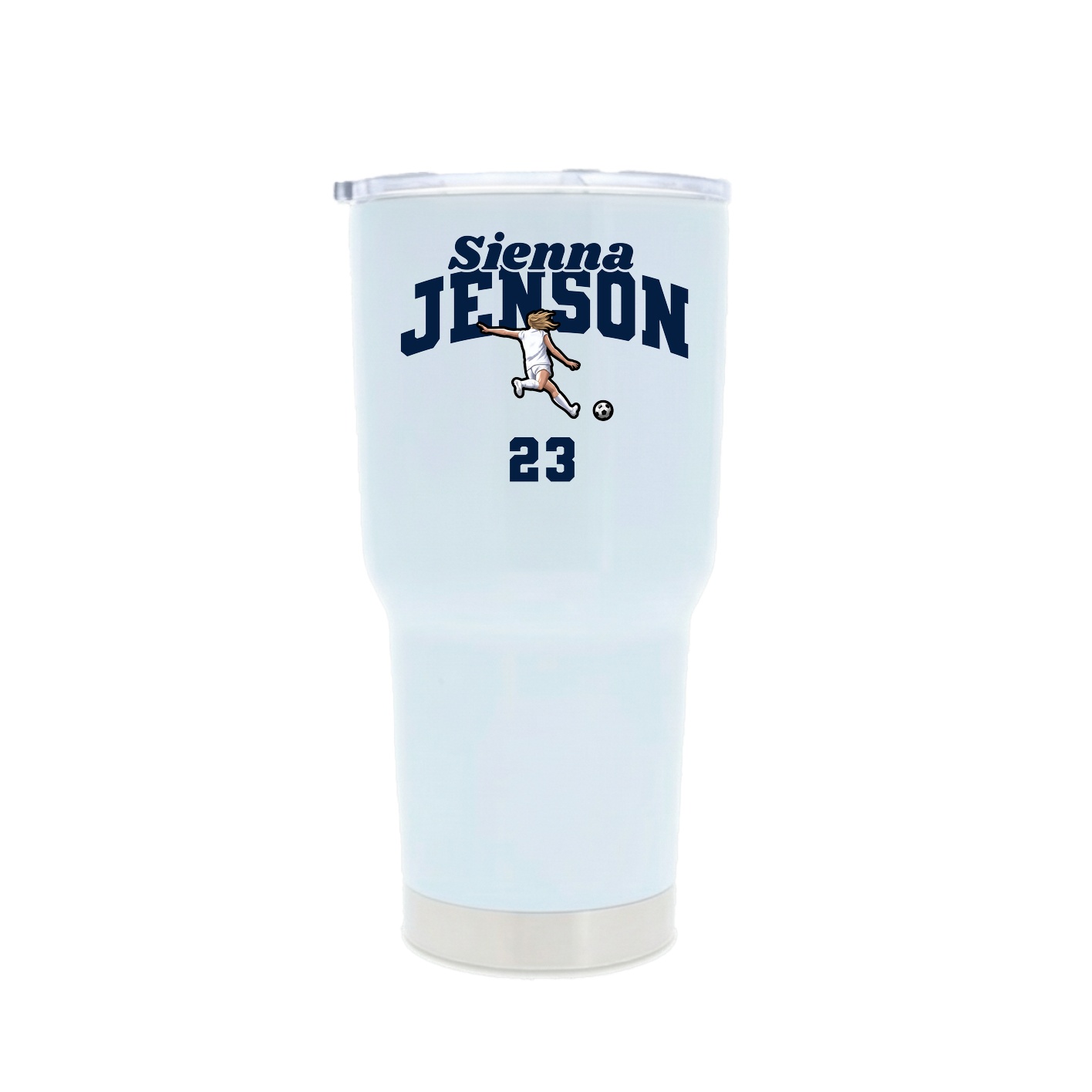30oz Stainless Steel Tumbler — Signature Arch in White